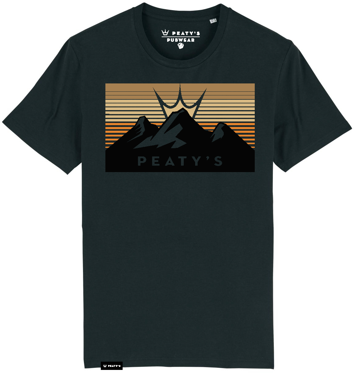Peaty'S Aw24 Pubwear T-Shirt - Three Peaks Sunset, Large , Black 1 82.999.516_0.JPG