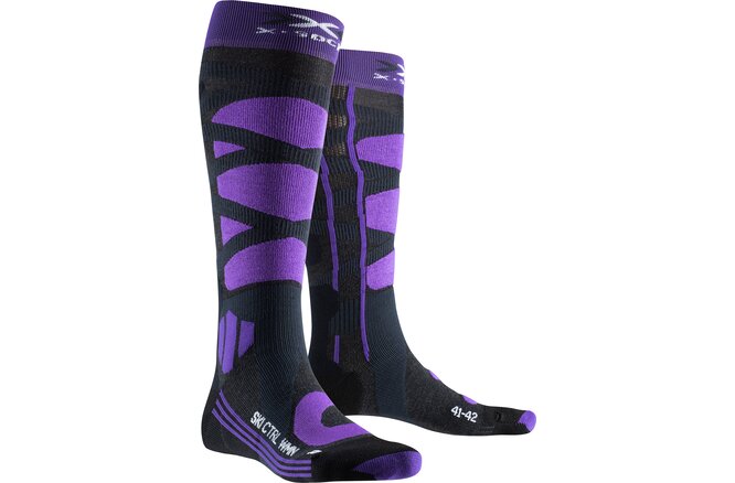 X-Socks Women Ski Control 4.0 Charcoal Melange/Purple 35-36 1 95_86658.JPG?1675503344.JPG